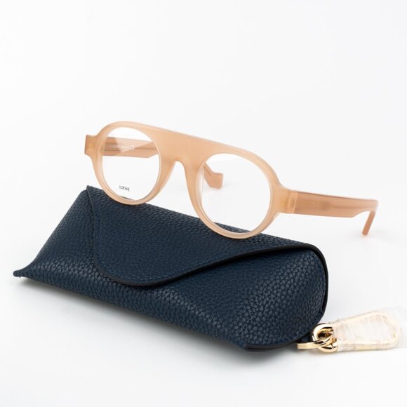 Loewe Women Eyeglasses Shiny Light Pink Demo Round LW50009I 072 BRAND NEW - Picture 9 of 9
